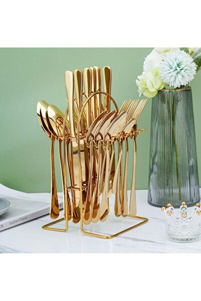 Generic Golden 24-piece set of Western flatware