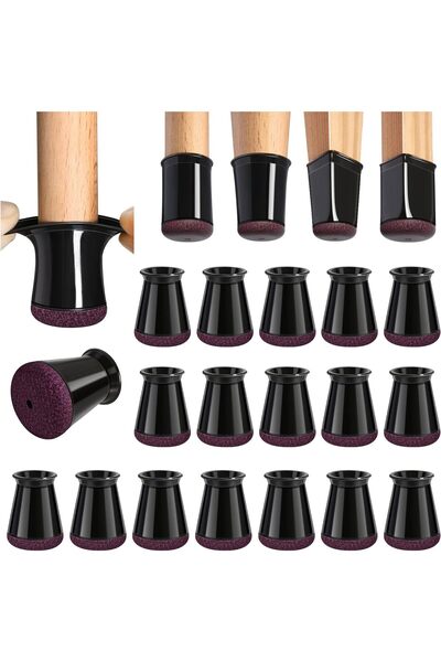 Other Pack of 32 Chair Leg Caps, Round Silicone, Protective Caps for Chair Le...