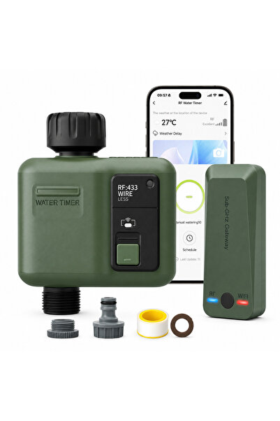 Velixo Temporizator de irigare WiFi cu 1 ieșire, Control prin aplicație, Întâ...