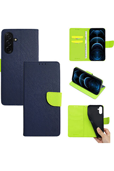 Other Sonique Trend Θήκη-Πορτοφόλι για Samsung Galaxy A36 5G Σκούρο Μπλε Λάιμ