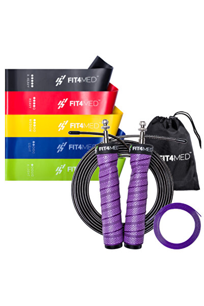 Mardil Set 5 Benzi Elastice Pentru Exercitii Tip Mini Band Si Coarda De Sarit...