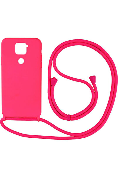 Other Sonique Πίσω Θήκη Σιλικόνης 0.5mm με Λουράκι Φούξια (Redmi Note 9)