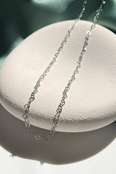 Berilya Aksesuar Steel Heart Chain Necklace