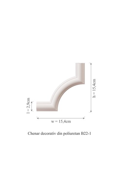 Manavi Chenar din poliuretan, Manavi, B22-1 - 15.4x15.4x1.6 cm