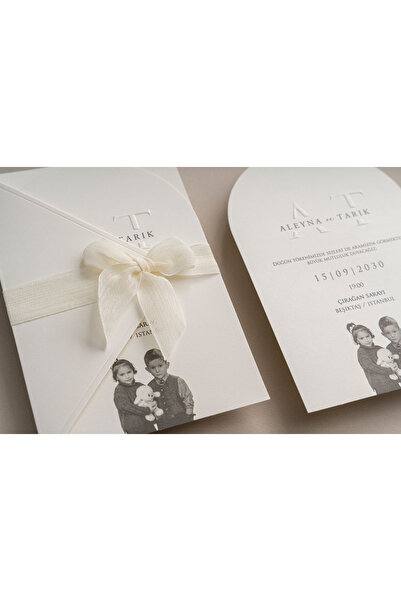 TABLOZADEE DAVETİYE Düğün Davetiyesi / Nişan Davetiyesi / Nikah Davetiyesi / (50 Adet) Baskı Hariç Davetiye 6632