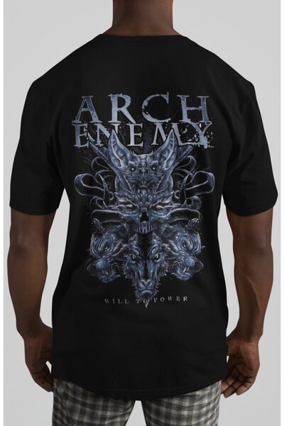 SEVBANO Arch Enemy Rock Metal Music Band Back Printed Unisex Oversize T-Shirt
