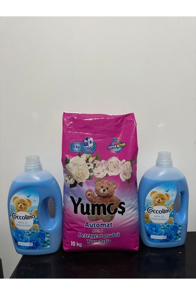Coccolino Yumos detergent 10 Kg & conditioner cocolino aria di spring x2