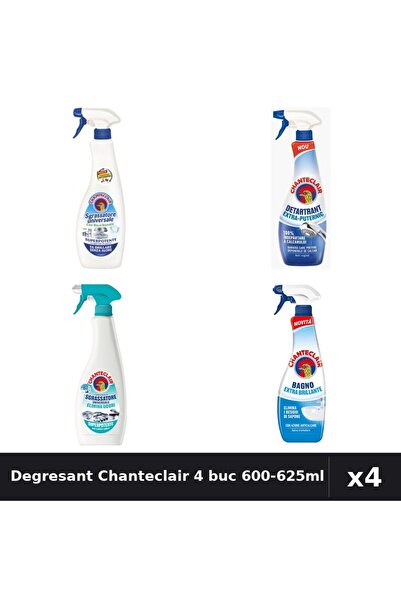 Chanteclair Set 4 Degresant Universal 600ml-625ml - Bicarbonat, Anti-Miros, E...