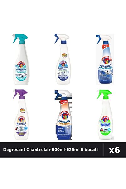 Chanteclair Set 6 Degresant Universal 600ml-625ml - Anti-Miros, Bicarbonat, L...