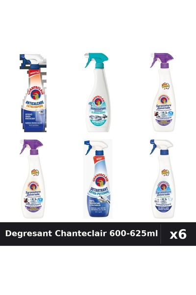Chanteclair Set 6 Degresant Universal 600-625ml - Anti-Miros, Lavanda, Bicarb...