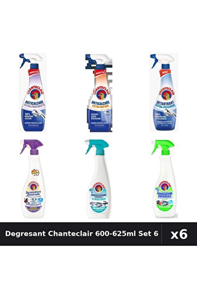 Chanteclair Set 6 Degresant Universal 600-625ml - 6 Arome, Anticalcar, Detart...