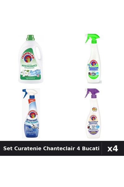 Chanteclair Set 4 Curatenie - Detergent 1575ml, Degresant 600ml, Detartrant 6...