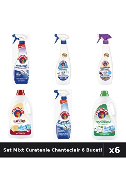 Chanteclair Set 6 Curatenie - Degresant, Detartrant, Detergent Rufe 1575ml - ...