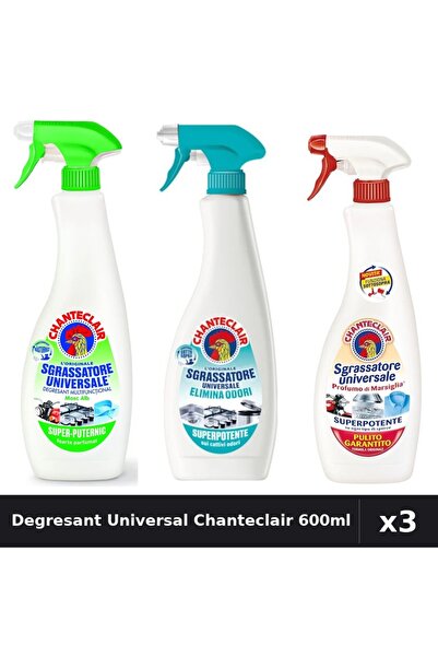 Chanteclair Set 3 Degresant Universal 600ml - Lămâie, Anti-Miros, Marsilia