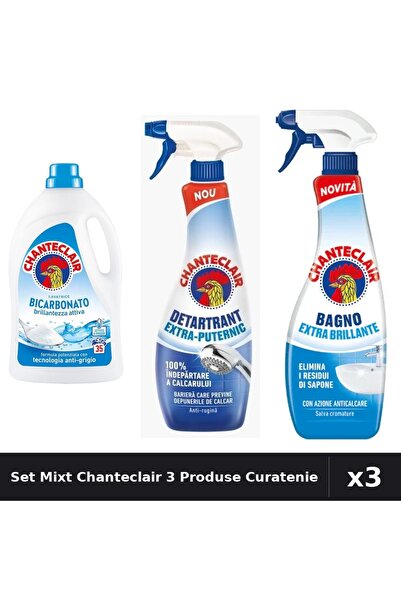 Chanteclair Set 3 Detergent și Degresant 1575ml 625ml - Bicarbonat, Extra Put...