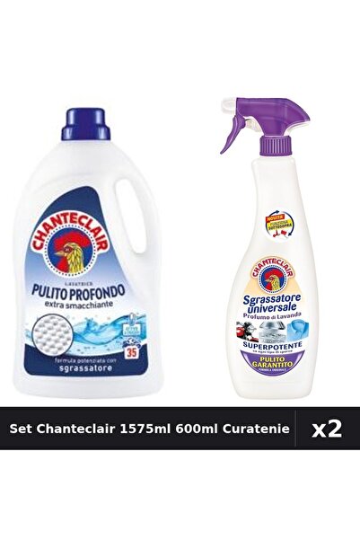 Chanteclair Set 2 Detergent și Degresant - 1575ml 35 Spălări, 600ml Lavandă