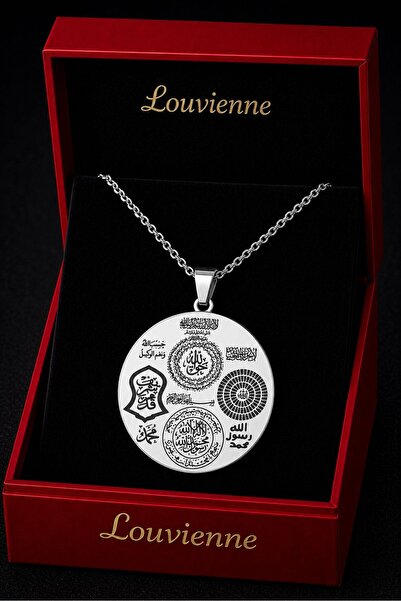 Louvienne Hilye-i Şerif Mührü Şerif Esmaül Hüsna Nallı Şerif Kolye