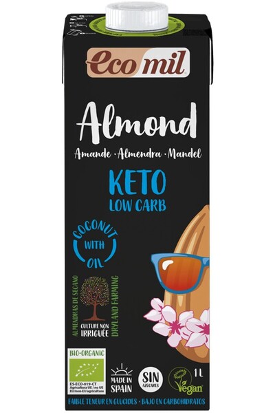 Ecomil Băutură vegetală de migdale Keto Organic, 1L