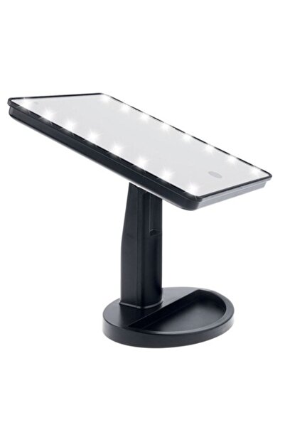 OEM Oglindă de machiaj pliabilă iluminată cu LED, Negru, 26 x 18 cm