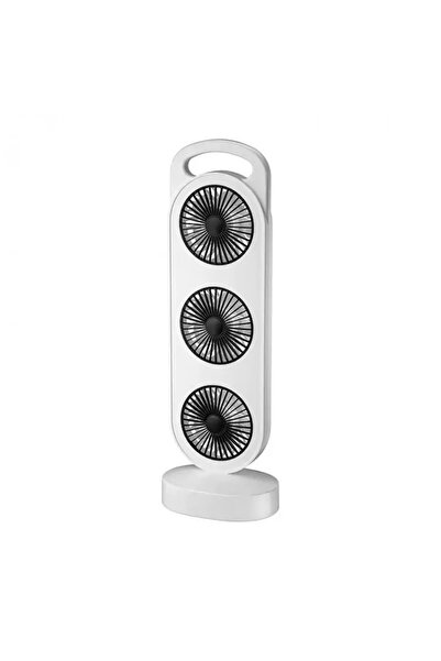 FOXMAG24 Ventilator de birou portabil cu 3 capete, reîncărcabil prin USB, înc...