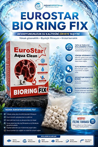 EuroStar Akvaryum Filtre Malzemesi - Bio Glass Ring 500 Ml - Yüksek Gözenekli...