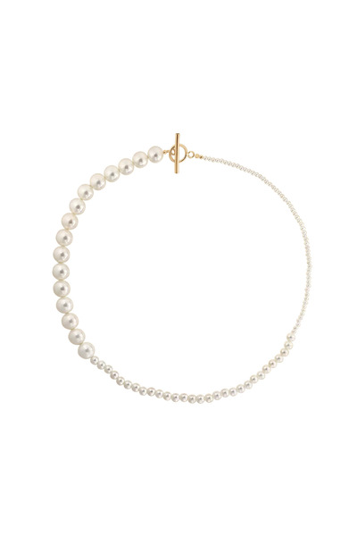 Lisa&Co. Silver Pearl Gradient III Necklace Rhodium plated silver / Shellpear...