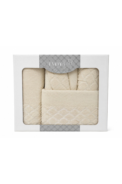 Evoya Home Bathrobe and towel Top Bottom Set