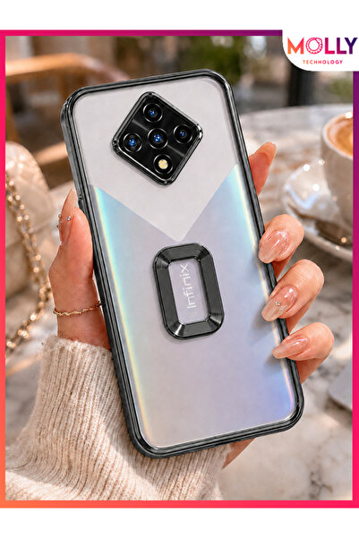 Molly İNFİNİX ZERO 8 İçin Kenarları Metalik Gümüş Lens Koruyuculu Lou Lazer Ş...