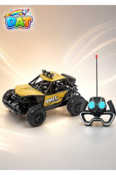 DAT RC Off-Road Buggy Crawler Toy Car with Roll Cage, Roof Lights & Remote Co...