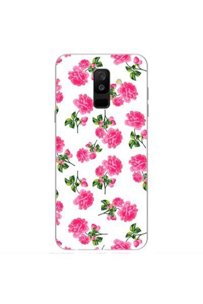 Other Samsung A6 Plus Roses White Transparent Silicone TPU Θήκη
