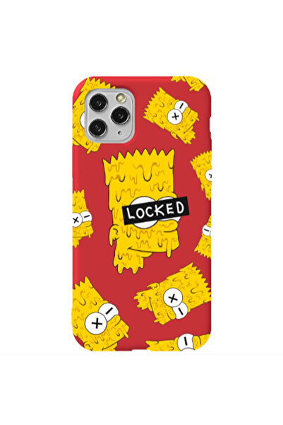 Other Apple iPhone 11 Pro Max Bart Simpson Red Colored Silicone TPU Θήκη