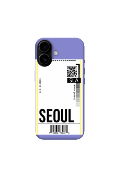 Other Apple Iphone 16 plus Seoul Travel More Purple Colored Silicone TPU Θήκη