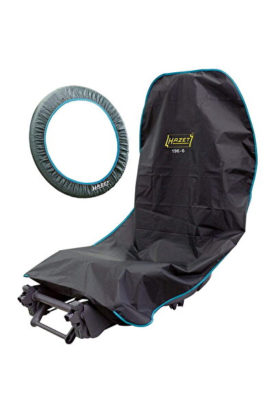 HAZET seat-steering wheel seat cover set 196-6 / 2, protective cover (black, ...
