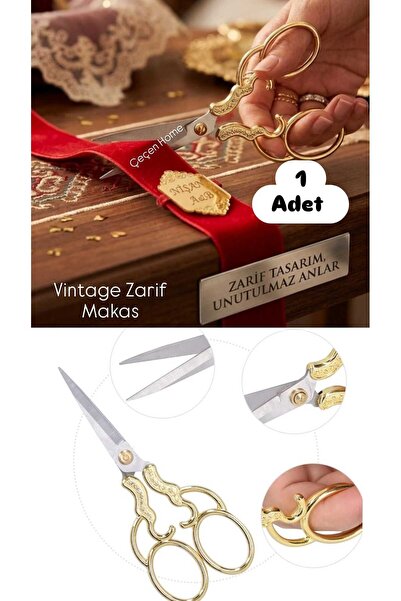 ÇEÇEN HOME (1 komad) Vintage makaze od nehrđajućeg čelika, dekorativne elegan...
