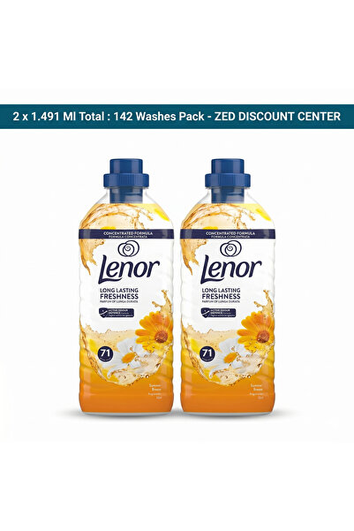 lenor Balsam de rufe Summer Breeze 2x1.491 L, 142 Spălări Pachet Dublu