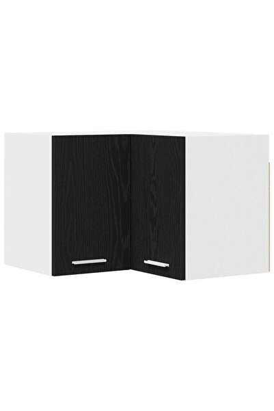 vidaxl Black and White Oak Wall Cabinet 57 x 57 x 40 cm