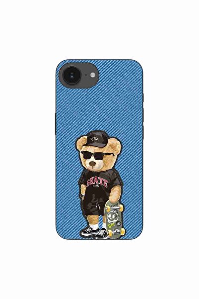 OEM Husa compatibila cu Apple iPhone 16e Silicon Gel Tpu Model Bear Skate Fas...