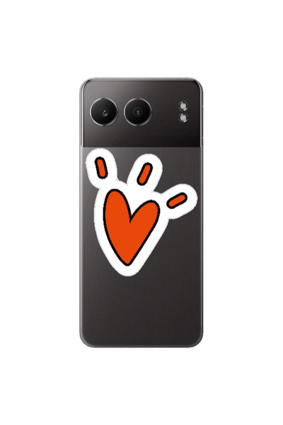 Other Oneplus Nord 4 Red heart Transparent Silicone TPU Θήκη