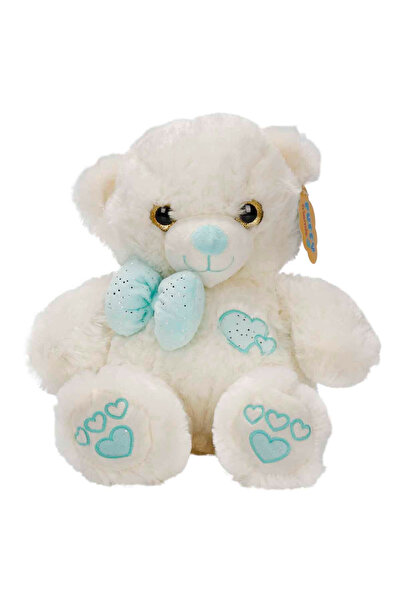 Puffy Friends Papyonlu Peluş Ayı 30 cm - Mavi