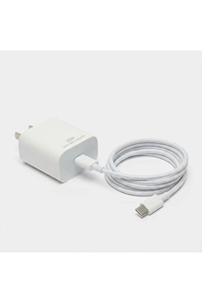 StepCo 25W Hızlı Şarj Adaptörü USB-C to Type-C Kablolu – PD Destekli, Süper Hızlı Şarj Cihazı
