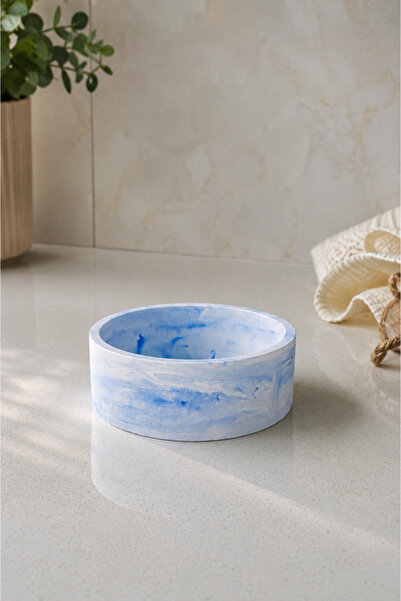 Laviens Luna Marble Patterned Concrete Decorative Bowl & Jewelry Organizer