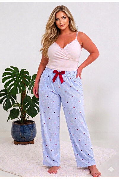Lady Queen Women's Bamboo Lycra Ring Viscose Oversized Size Pajama Bottoms
