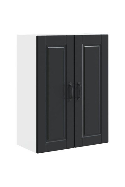 vidaxl Dulap de bucătărie cu raft Negru 60 x 31 x 80 cm Lemn compozit