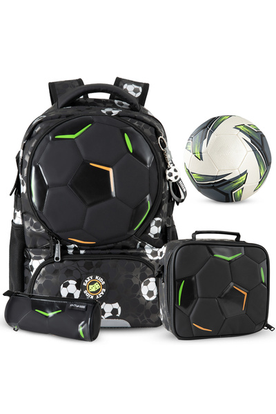 Eazy Kids Footballer Backpack with Shoe Compartment – FREE Football with Lunc...