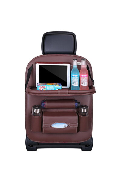Hurtel Car organizer for the seat foldable shelf mini car table coffee