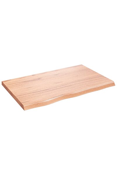 vidaxl Raft de perete maro deschis 80x50x(2-4) cm lemn stejar tratat