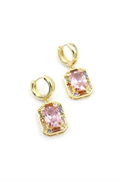 Marsilyan Nvdn- Ieg - Stone Earrings - Pink Iegrs-Nvdn1
