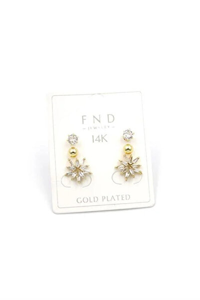 Marsilyan Nvdn- Ieg - Multiple Flower Earrings - Gold Iegrs-Nvdn1