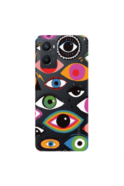 Other Oppo A 96 Colorful eyes Transparent Silicone TPU Θήκη