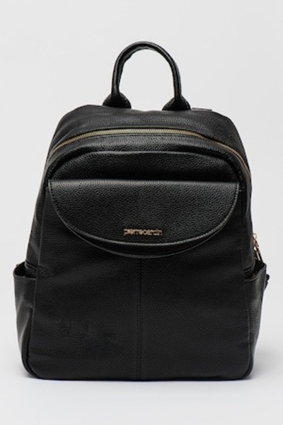 Pierre Cardin , Rucsac cu buzunare exterioare, Negru